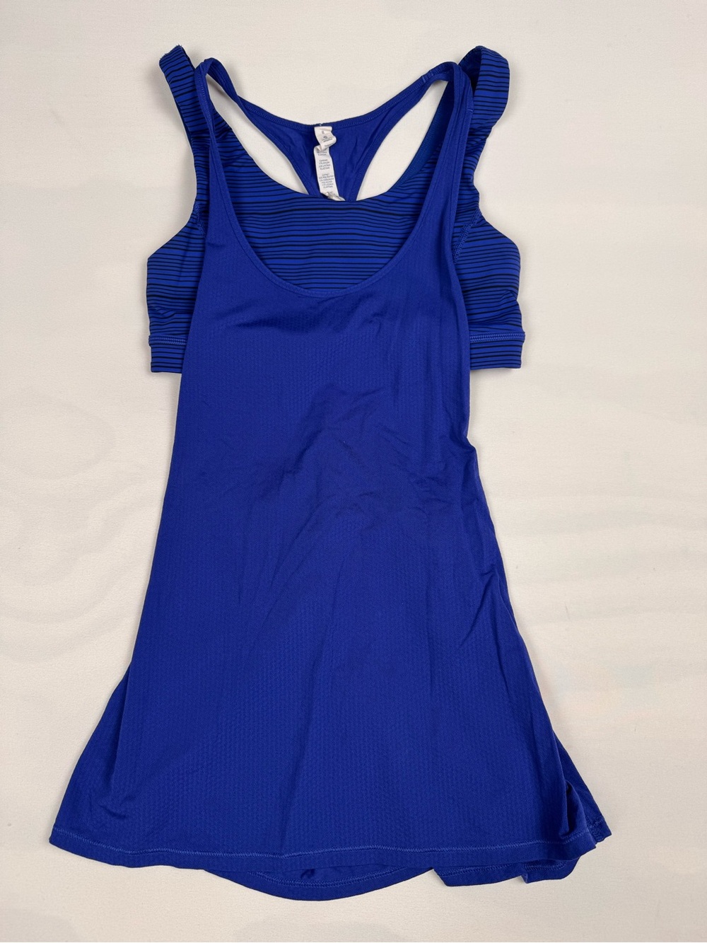 Lululemon All Sport Support Tank Sapphire Blue Black Stripe Women’s 8 Retail $64